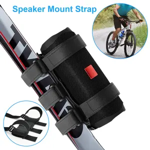Portable Bike Handlebar Speaker - Built-in Mount, IPX5 Waterproof | Bluetooth with Hands-Free Call for Road/Mountain Bikes Audio Smartphone