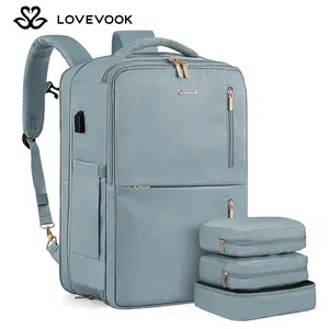 [For LOVEVOOK Live] LOVEVOOK TSA-Approved Expandable Carry-on Travel Backpack with 3 Packing Cubes