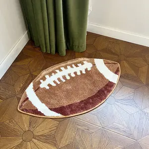 LAKEA Football Tufted Rugs Bedroom Rug Soft Fluffy Bedside Carpet Floor Pad Mat Doormat Home Room Decor