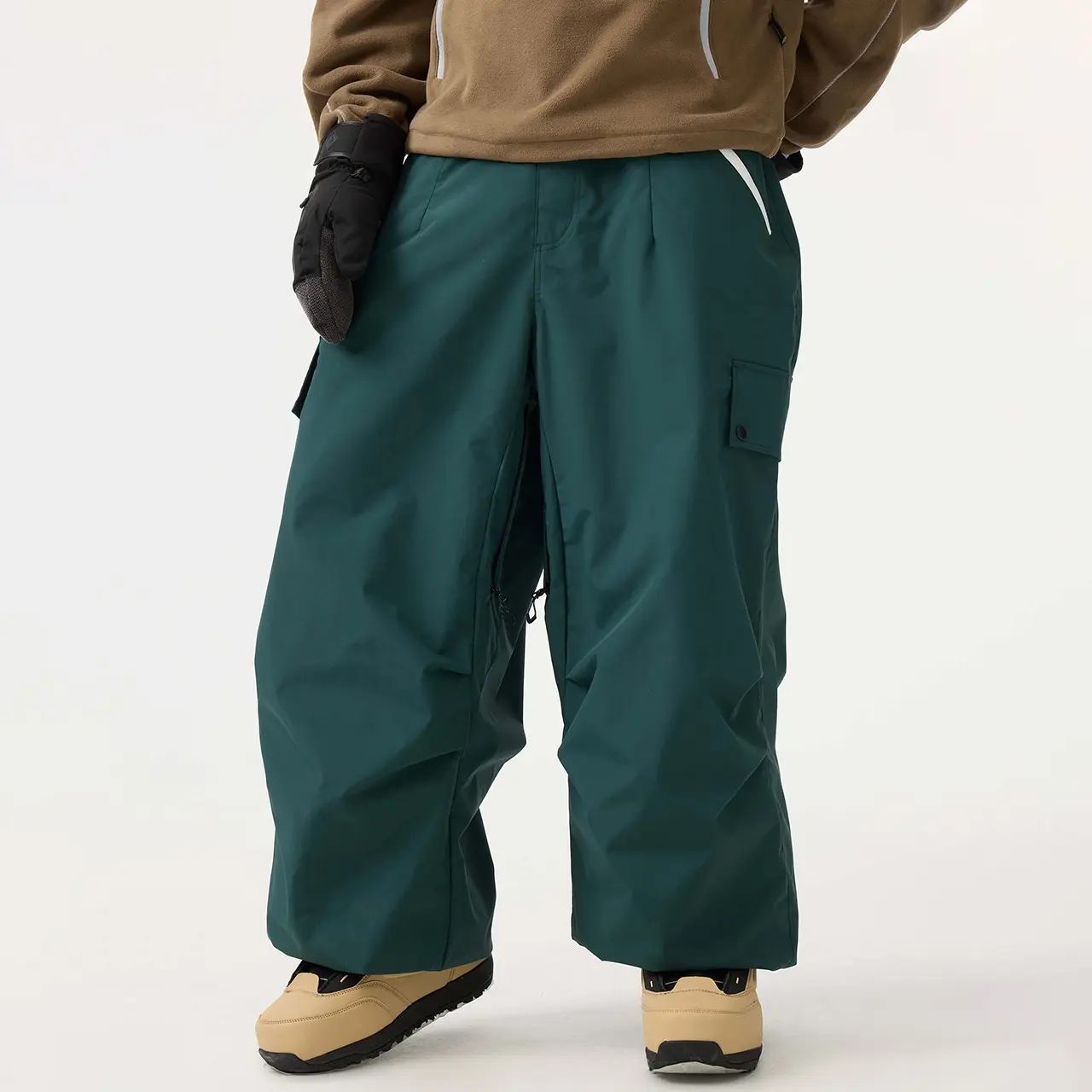 GSou Snow Unisex Baggy Wear-resistant Waterproof Snow Pants for Winter Sports (UPT2511)