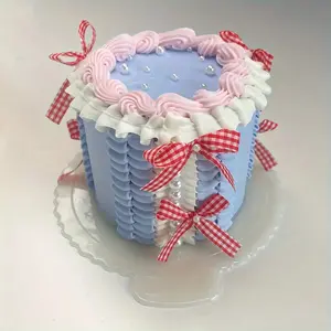Artificial Simulation Cake Display Props - Photography/Baking/Event Decoration Birthday Cake Model - Fashion Fake Cake Replica, Suitable for Storefront, Home Setting, and Party Display, Cake Decorating Supplies, Cake Topper Decorations, Cake Decorating,