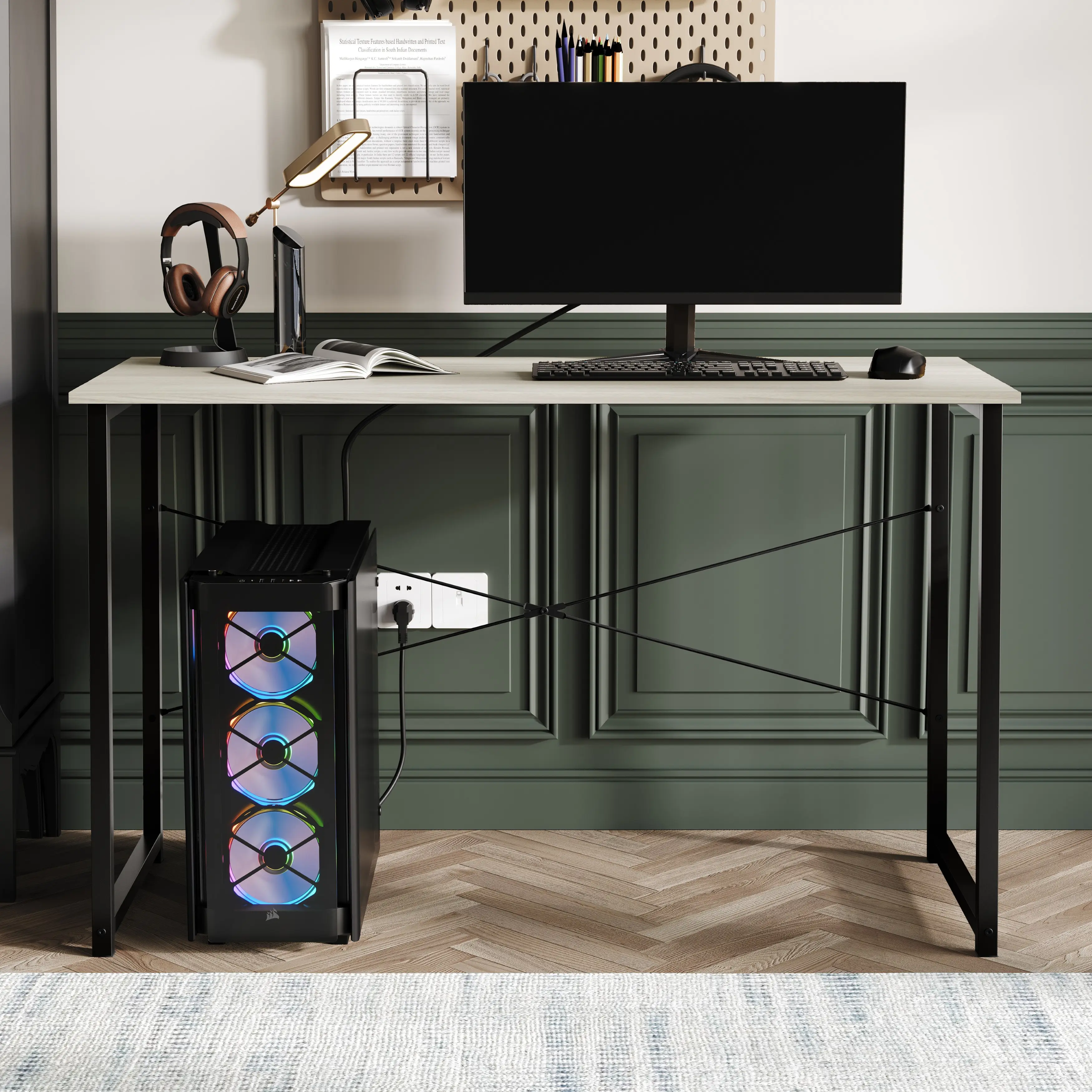 47-Inch Metal Writing Desk