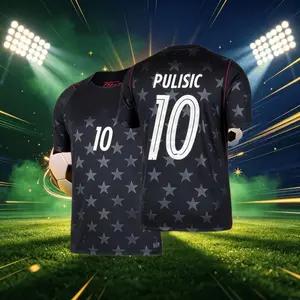 2026 United States NO.10 Pulisic Short Sleeve Soccer Jersey Fans Version Breathable