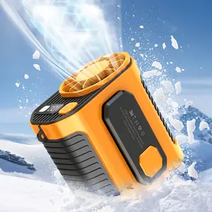 HOTSIAD Portable Waist Clip Fan with LED Light, High Speed USB Rechargeable Waist Belt Fan, Hands-Free Personal Cooling Mini Fan for Outdoor Camping Hiking Running Sports, Summer Travel & Back to School Essentials