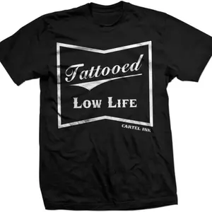 180g[100%cotton]ink Tattooed Low Life Men's T-Shirt Top Cotton