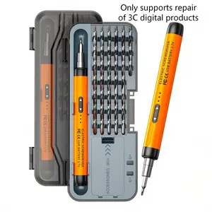Multifunctional Electric Screwdriver Set with Storage Box, Portable USB Rechargeable Screwdriver Kit for Home and Office Use, Cordless Power Screwdriver