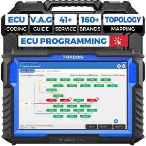 [FathersDayGift]TOPDON Phoenix XLink Scan Tool, ECU Programming, Online ECU Coding, Upgraded of Phoenix Plus, Topology Mapping, 41 Services, Bi-Directional Scanner, Guided Function, CAN FD/DoIP, 2 Years Free Update fathersdaygift