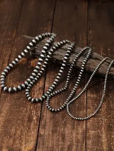 4pcs Western Cowboy Style -Inspired Beaded Necklace Set