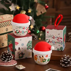 Festive Family Christmas Cup Set, Breakfast Cups with Lid & Gift Box, Perfect Holiday Gift 🎁for Family & Friends, Model Xinghao 52aye26