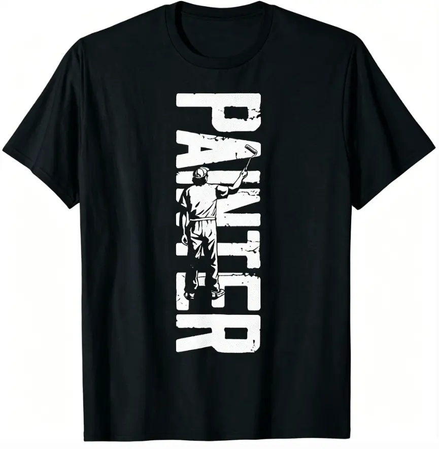 Women's Painter Graphic T-Shirt, Casual 100% Cotton Shortsleeve Crewneck for Professional Work Wear, Tshirt