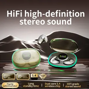 Ultra-Thin Wireless Sleep Earbuds, Mini Invisible Earplugs, Long Battery Life, High Clarity Microphone, Type-C Charging, Volume Control