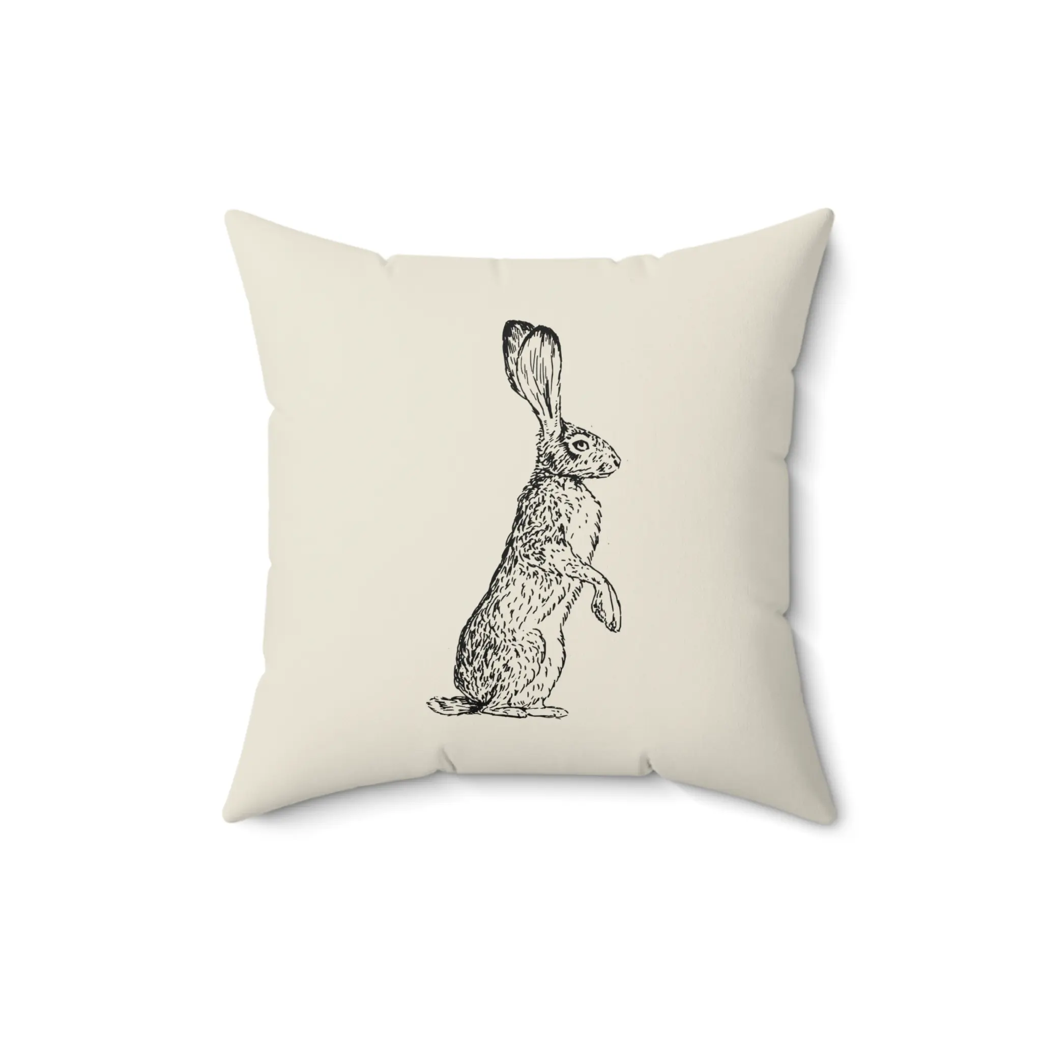 Vintage Rabbit Throw Pillow, Easter Decor, Rabbit lovers, Easter Pillow, Decorative Cushion, Home Accent, Eco-friendly, Sustainable