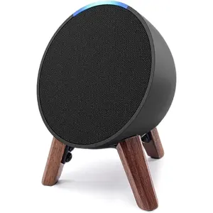 Real  Stand for Echo Pop Speaker, Tripod Accessories Holder, Walnut