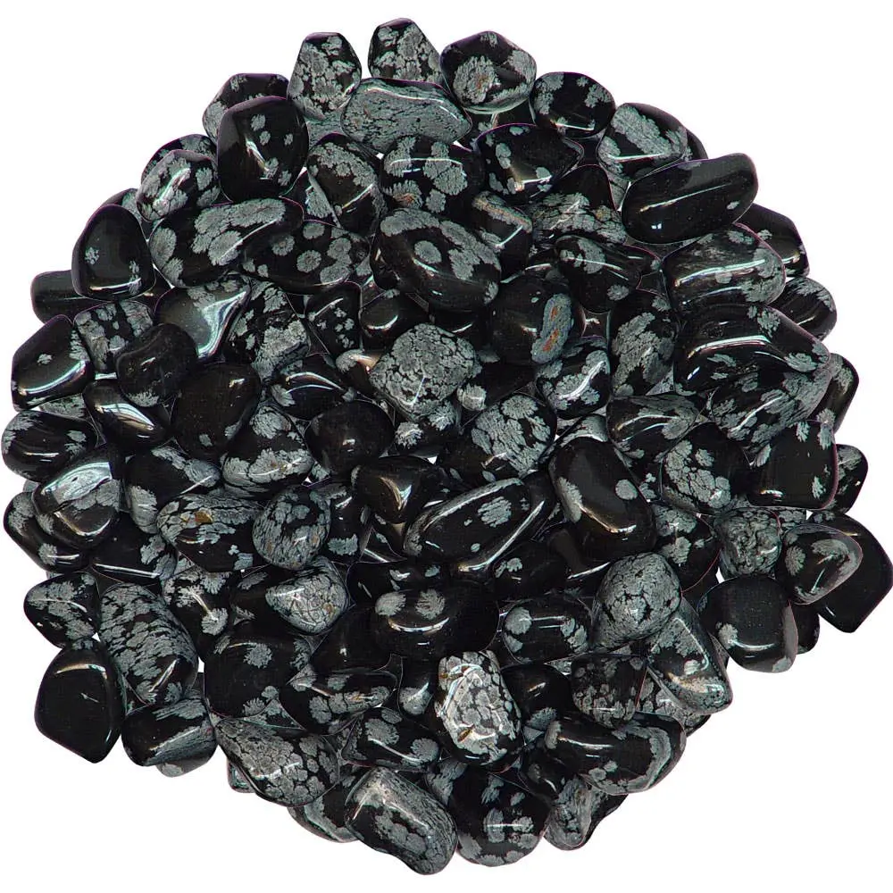Tumbled Snowflake Obsidian – Balance & Protection Stone Crystal Cluster Grounding Energy Negativity Shield Emotional Healing