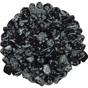 Tumbled Snowflake Obsidian – Balance & Protection Stone Crystal Cluster Grounding Energy Negativity Shield Emotional Healing