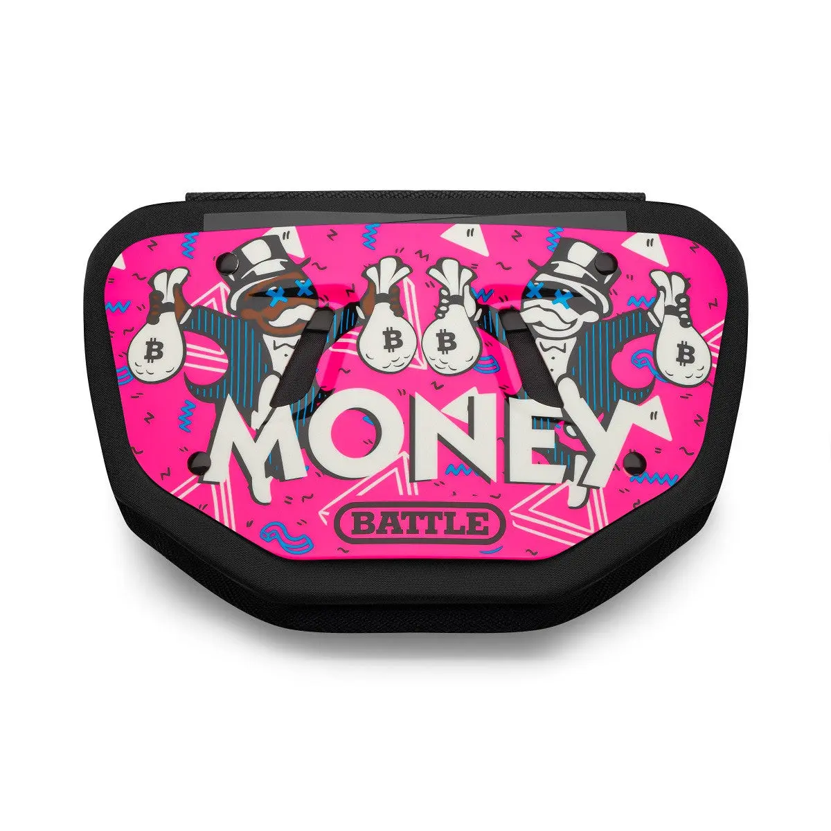 Battle "Money Man" Chrome Football Back Plate High-Impact Foam Interior Curved Design for Max Energy Disbursement Universal Fit
