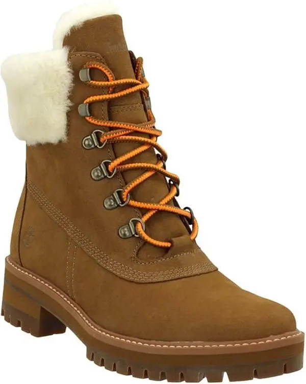 Women's Timberland Courmayeur Valley Boot 6 In Shearling Med Brown (TB0A2DUX X17)