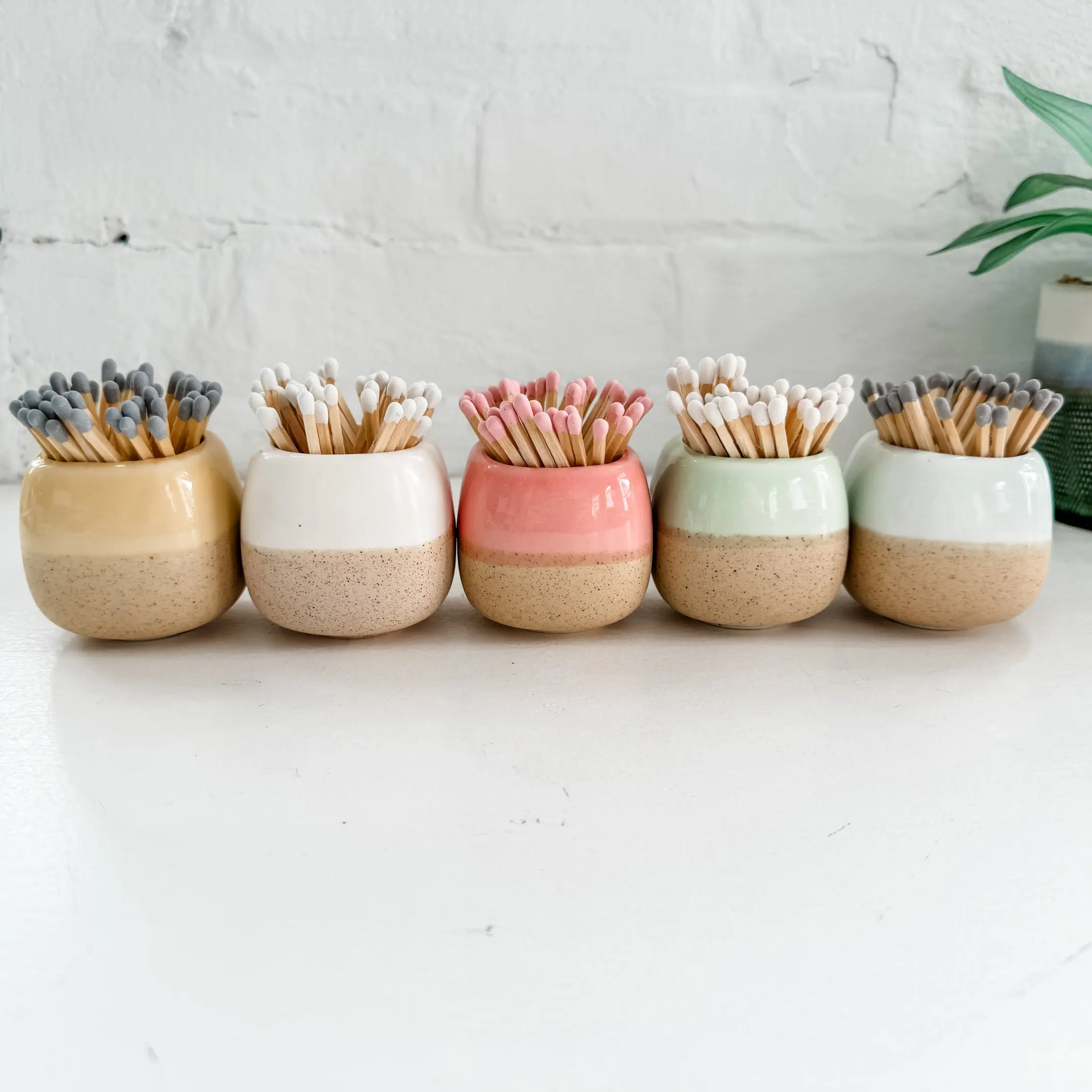 Decorative Match Holders with Matches - Set of 5