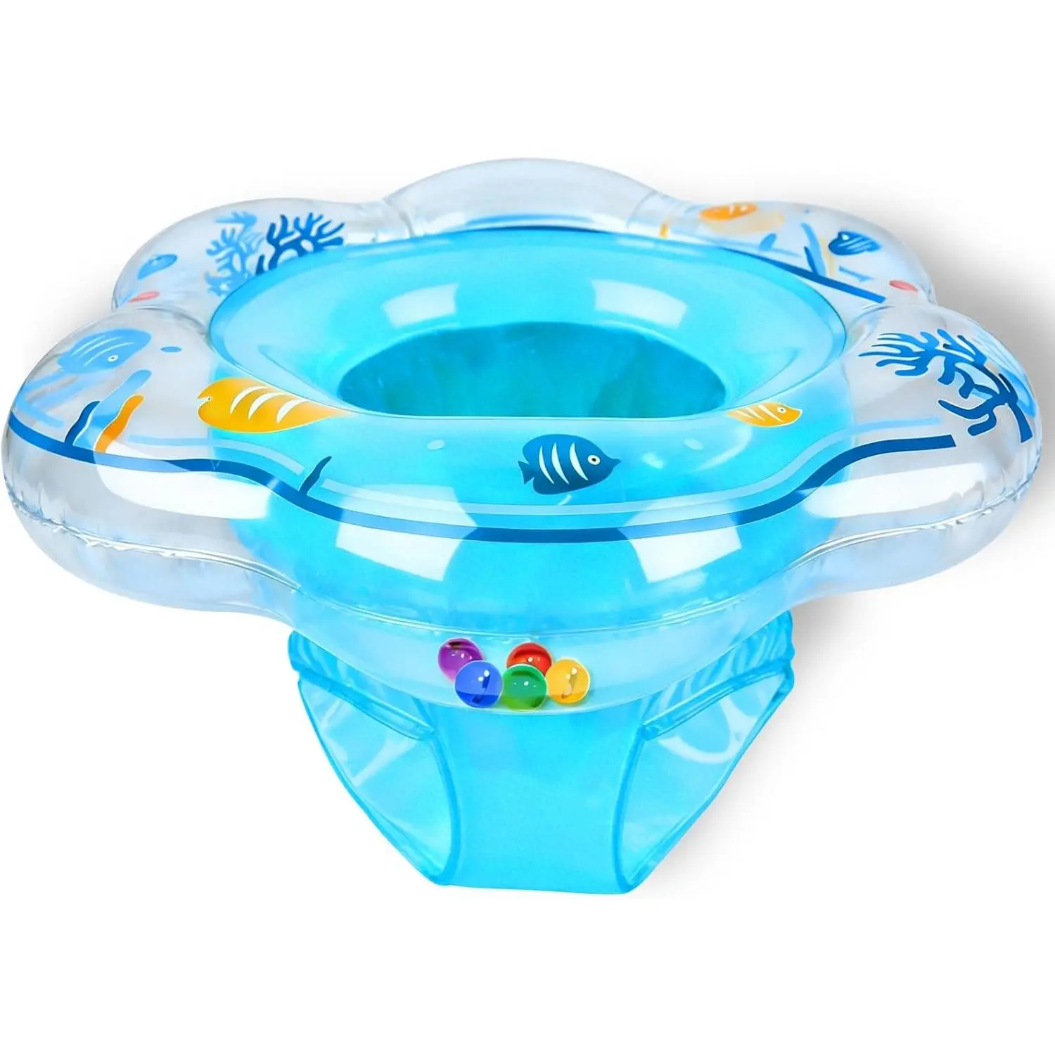Inflatable Baby Pool Float  Age 6-12 Months with Double Airbag & Safe Seat, Infant Toddler Pool Float  Swim Training, Bathtub Water Play
