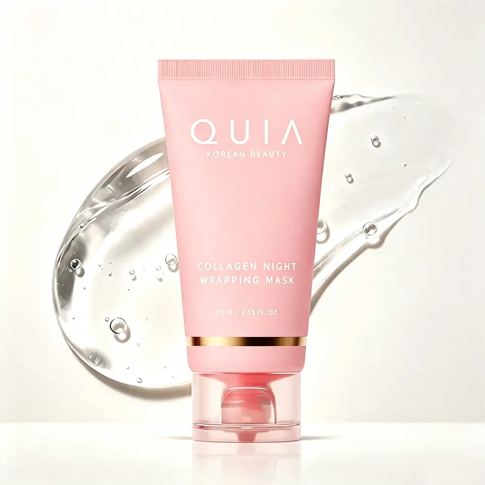 QUIA Collagen Wrapping Mask - Overnight Smooth Glass Skin Peel-Off Treatment, Hydrating Lifting Solution for All Skin Types (Superior to Traditional Sheet Masks)