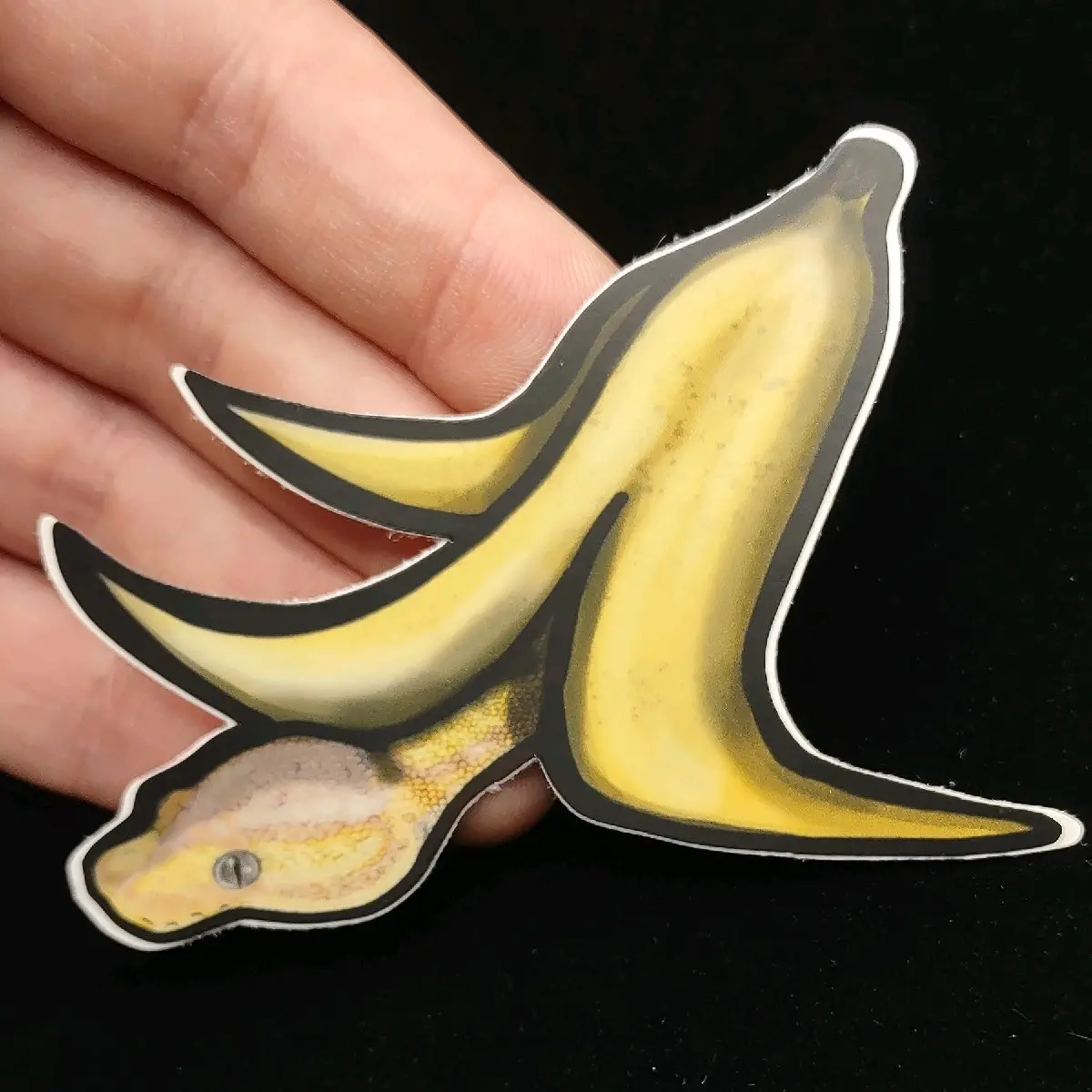 Banana Ball python sticker- Punny Ball pyrhon sticker- Snake sticker- Ball python sticker- Reptile Sticker