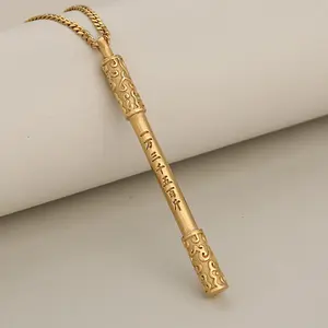 Mythical Sun Wukong Monkey King Staff Pendant Stainless Steel Ruyi Jingu Bang Necklace