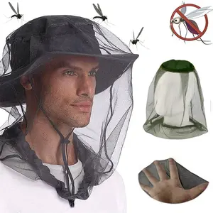 Outdoor Mosquito Net Hat, 1 Count Mosquito Proof Hat with Face Cover, Breathable Safety Insect Proof Hat for Outdoor Camping Hiking Fishing