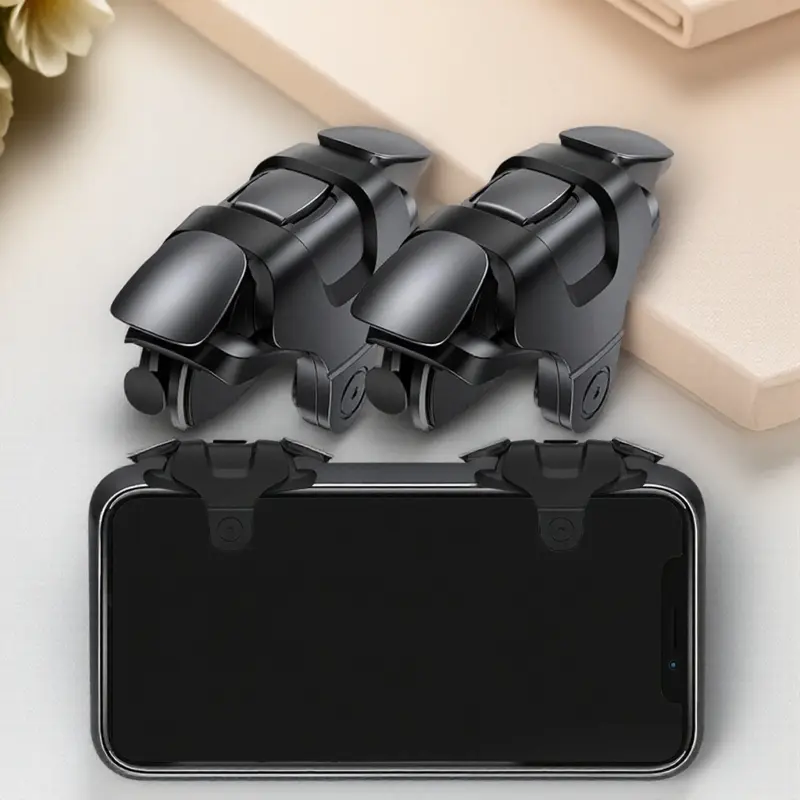 Ergonomic Mobile Game Trigger Grips - High Sensitivity Gaming Buttons, Plug-and-Play for Android/iOS, Compatible with PUBG, COD, FPS Games - Enhance Shooting Accuracy & Grip Comfort