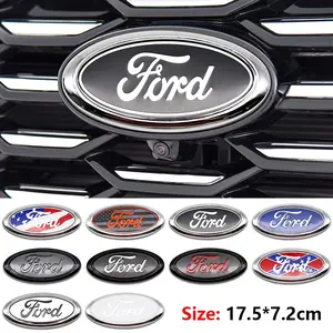 Car 3D Logo Decal Sticker, Car Decals, Front Rear Engine Hood Trunk Emblem, Metal Badge, Car Exterior Accessories for Ford Focus Mondeo Edge Ecosport Ranger Fiesta Fusion Kuga