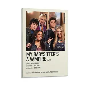 My Babysitter's A Vampire Poster, Canvas Wall Art for Living Room Decor, Aesthetic Vintage Posters & Prints, Dorm Guys Retro Decor, Trendy Small Bedroom, Grunge College Cool. Canvas Poster Frames Ornaments Artistic Decoration Photo Frame-.