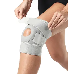 NO BRANDE Knee Brace, 3D Knitted Compression Sleeve with Adjustable Patellar Tendon Support Strap - Soft Nylon Spandex Blend, Breathable - for Meniscus Tear Relief & Sports Protection (For Men, Women)