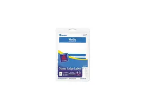 Avery 5141 Print/Write Self-Adhesive Name Badges, Blue, 100/Pack