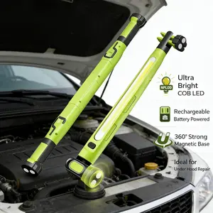 Under Hood Work Light Bar, 3000LM LED Magnetic Light Bar with Hooks, 5200mAh Cordless Rechargeable Hood Light, Single Pack, Ideal for Mechanic, Car Repair & Garage Use