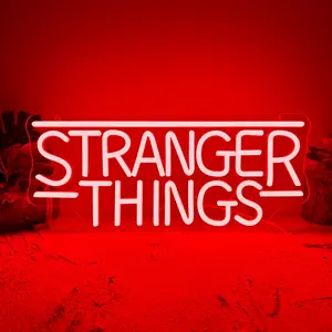 Stranger Thngs Neon Sign Dimmable, USB Powered, Perfect for Bedrooms, Game Rooms, and Halloween Decorations A Unique Gift for Fans, Men, and Women Cool 80s Retro Sci-Fi Lighting Fixture Neon Accent Lights LED Neon Lights