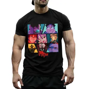 Dandadan Anime Print T-Shirt, 100 Cotton Crew Neck Short Sleeve Tee, Casual All-Season Knit Fabric Top for Adults, Regular Fit Weekend Casual Wear, Anime T Shirt