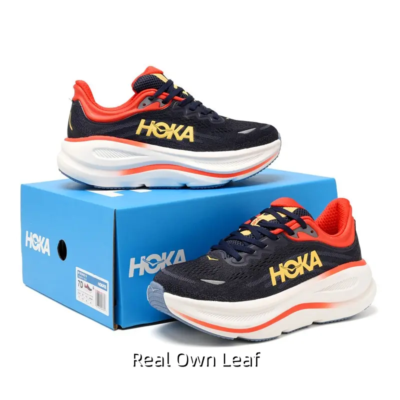 Two Tone Navy Blue & Red Breathable Mesh Platform Running Sneakers Ultra Thick Cloud Foam White Midsole Shock Absorb Lightweight Non Slip Athletic Trainers For Jogging Gym Hiking Daily Outdoor Walk