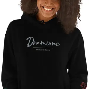 Dramione Fanfiction Hoodie - Soft and Cozy, Embroidered with Favorite Couple Details - Spandex, Fabric Womenswear Athletic