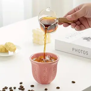 Nordic Ceramic Cup 100/180/250ML, Embossed Flower Design, Colorful Matte Glaze Finish, Ideal for Espresso, Matcha & Tea