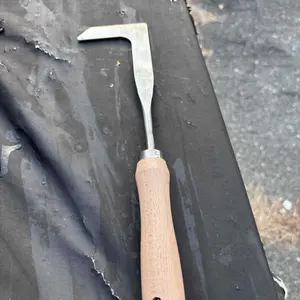 2026 Crack Weeder Tool , lawn mower tools Stainless Steel Manual Grass Puller with Beech Wood Handle for Sidewalk Driveways Patio Paver Narrow and Wall Gaps Garden