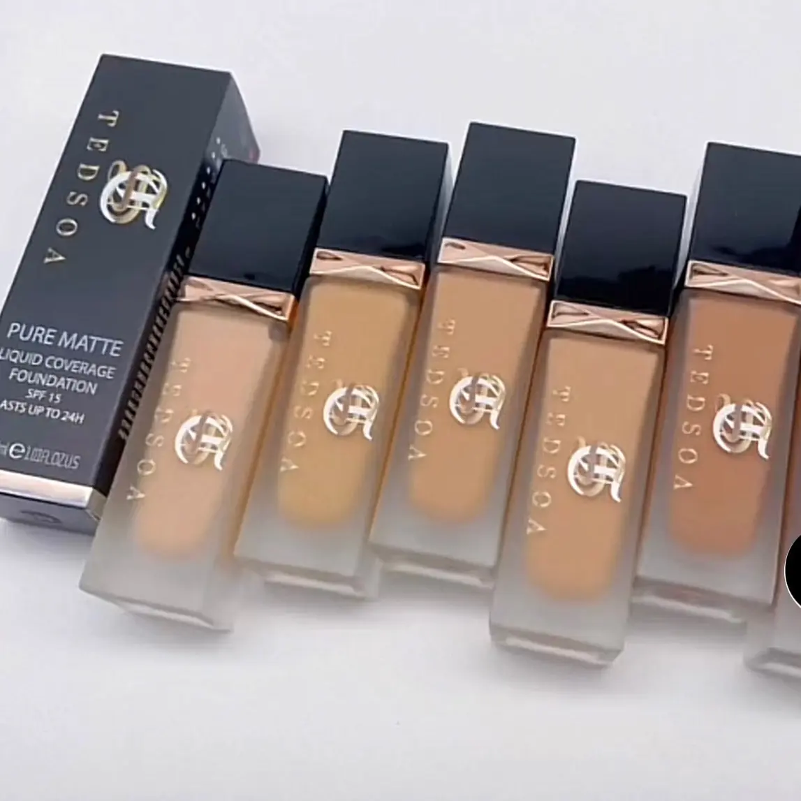 Tedsoa Matte Vegan Foundation with SPF 15, 24 Hour Makeup Coverage, Waterproof, 30ml - Organic Concealer Flawless