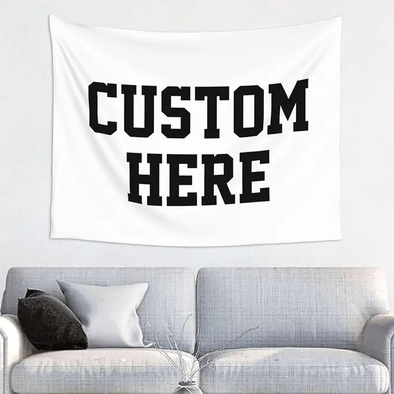 Custom Wall Tapestry Personalized Image Text Custom Tapestry Wedding Funny Backdrop Tapestry Room Decor Solid Color Decorative