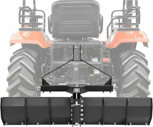 WUTIST 52" 3 Point Scrape Blade Compatible with Category 0, Cat 1, 3 Point Tractors Rear Grader Blade for Grading Driveways, Arenas, Gravel, Top Soil Adjustable Heavy Duty Steel Powder Coated Black