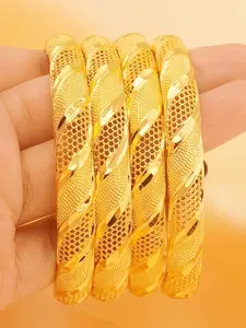 Twisted bracelet, tennis bracelets, copper plated 24K gold bracelets, Exquisite bracelet, women's weddings, gifts for girlfriends, Valentine's Day, Mother's Day, parties, birthday gifts, Exquisite Trendy Bracelet, Fashion Wrist Jewelry, Trendy Bangle