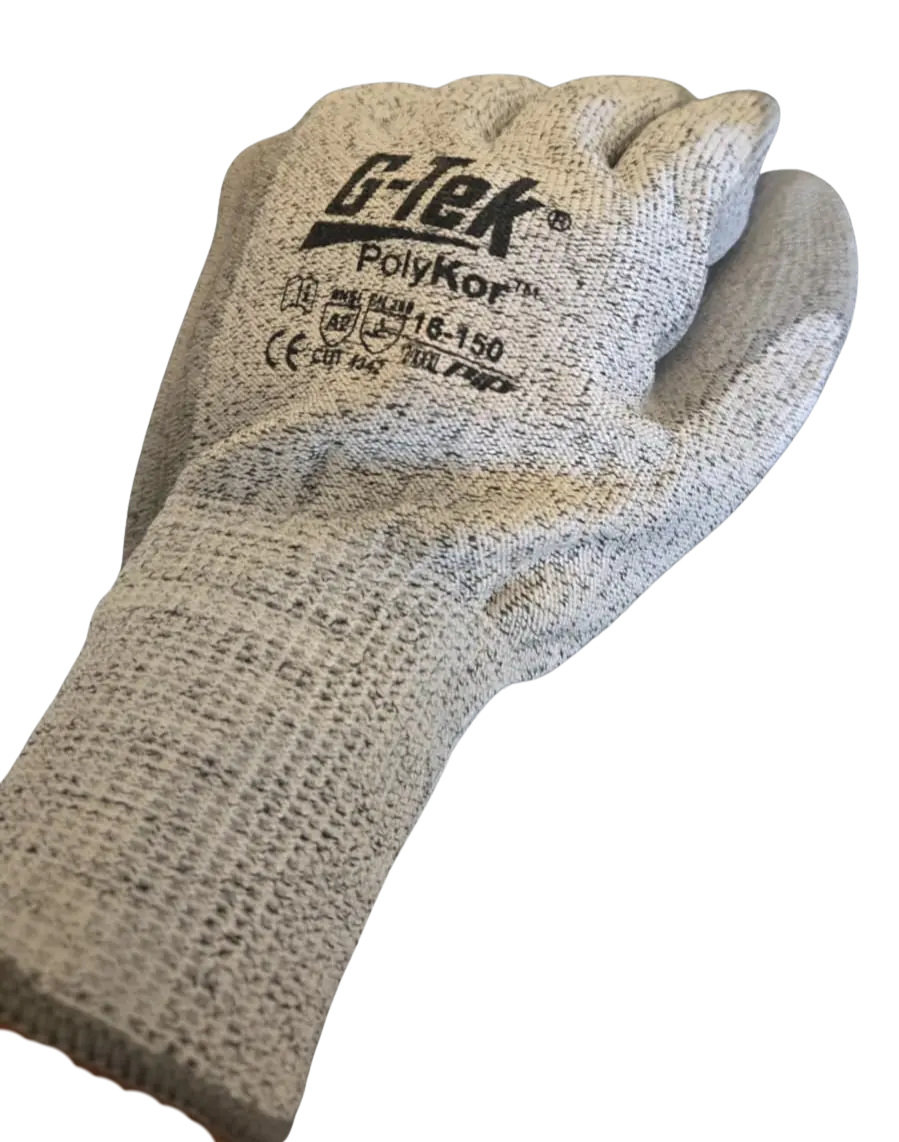 G-Tek PolyKor Cut Resistant Work Gloves – EN 388 Seamless Knit Safety Gloves - 1500249