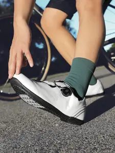 Unlocked Flat Pedal Cycling Shoes, Quick-Release Knob, Breathable Anti-Slip, Unisex Road Mountain Bike Casual Cycling Shoes