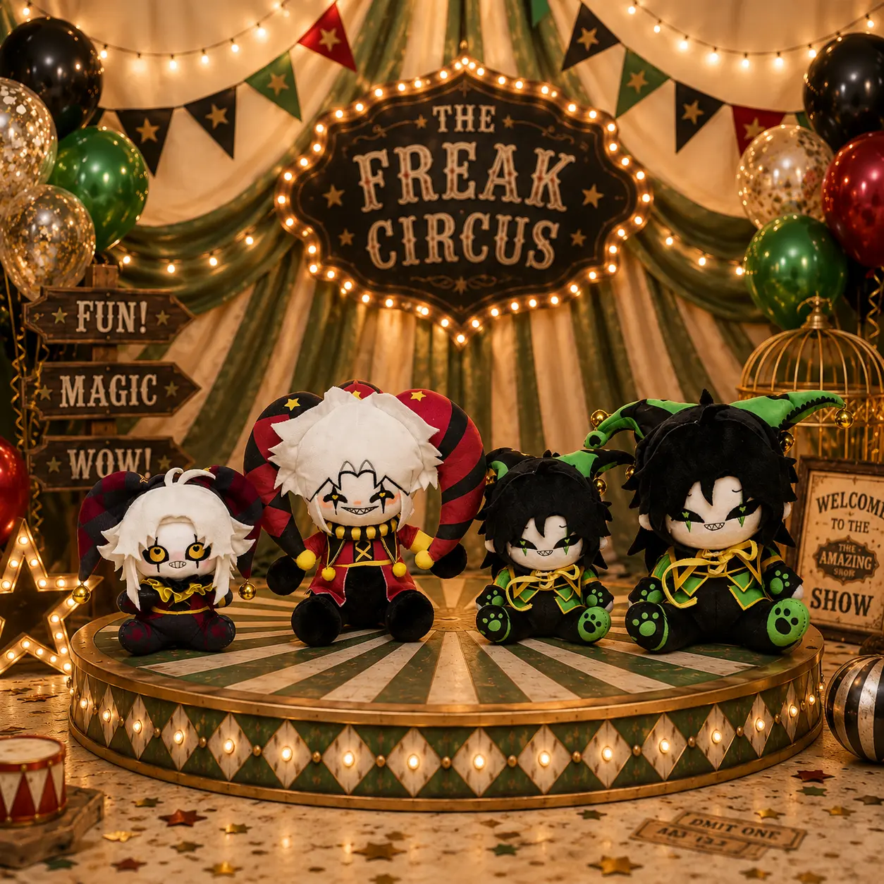 The Freak Circus Circus-Inspired Soft Stuffed Pierrot-Harlequin Doll, Anime Plush Series Toy for Kids Collectors, Ideal Gift for Graduations, Bed & Bookshelf Decor, Soft Stuffed Animals, Video Games