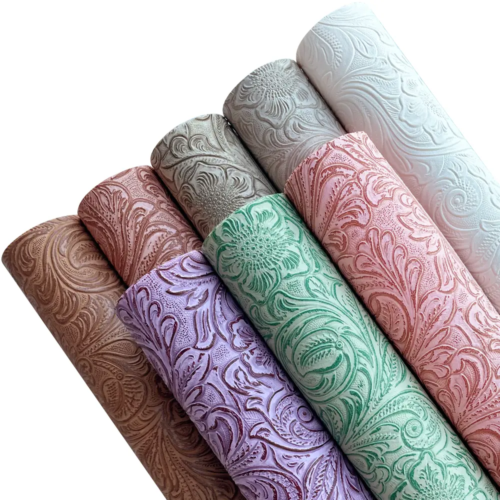 8-Piece Embossed PU Faux Leather Sheets, 8x12 in, Easy Cutting for Handmade Crafts, DIY Bows & Earrings, In-Stock at US Warehouse