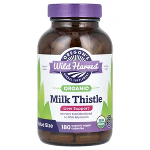 Oregon's Wild Harvest Organic Milk Thistle, 180 Organic Vegan Capsules