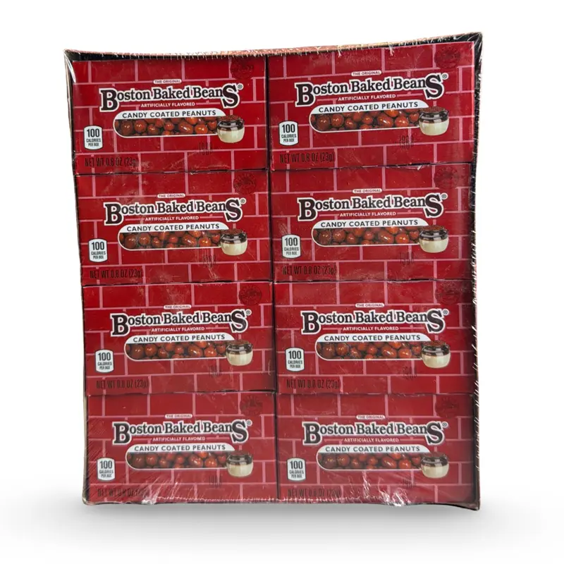 Boston Baked Beans Classic Candy Coated Peanuts – 24 Count Mini Theater Boxes | Nostalgic Crunchy Treat
