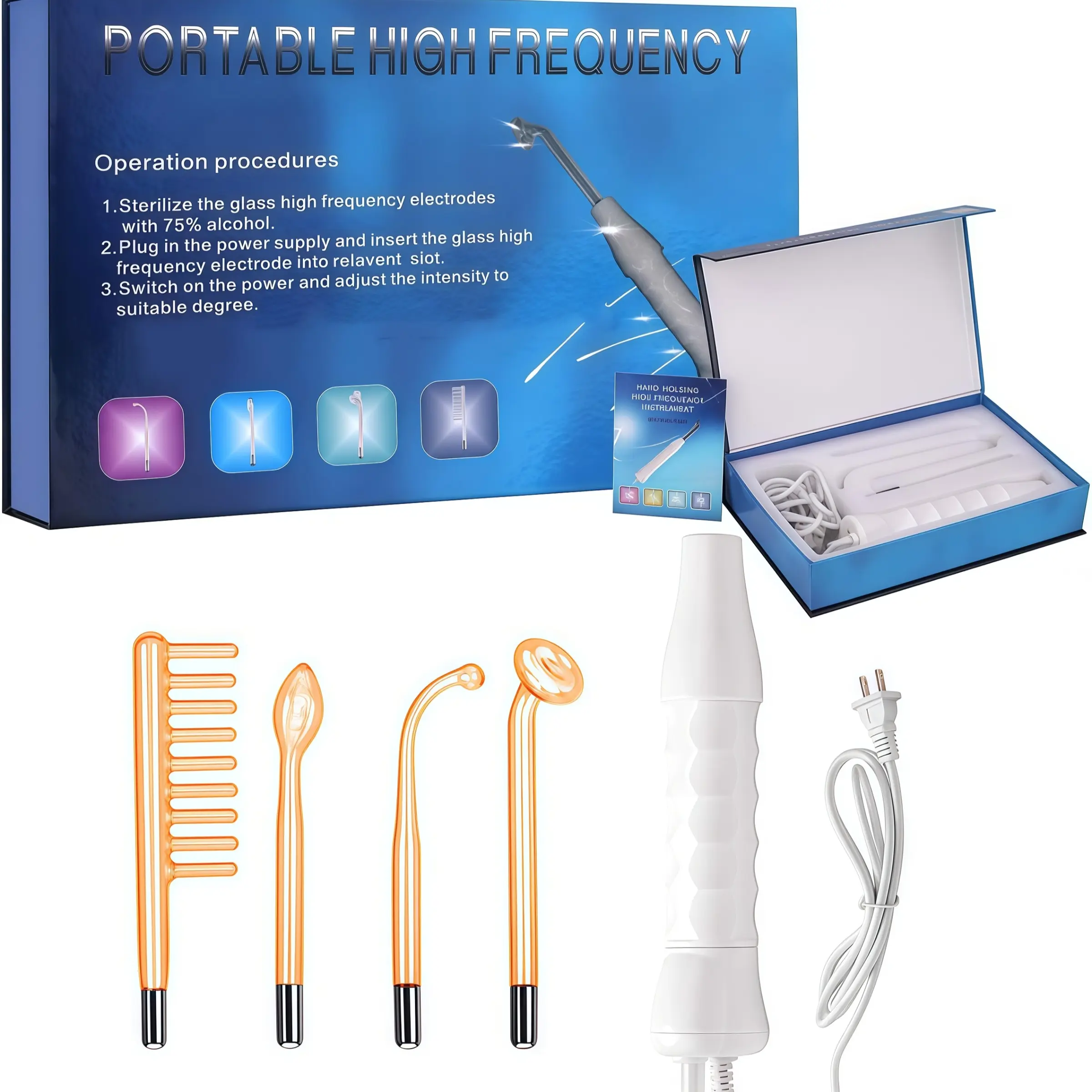 Portable High Frequency Facial Machine, High Frequency Skin Stick Device, Portable Skincare Tool, Ideal for Home Use, High Frequency Wand, Facial Beauty Machine, Beauty Devices, Beauty Equipment